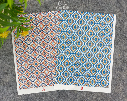 Transfer paper for polymer clay, Tribal pattern, water soluble transfer paper, polymer clay image transfers, magic transfer paper #792