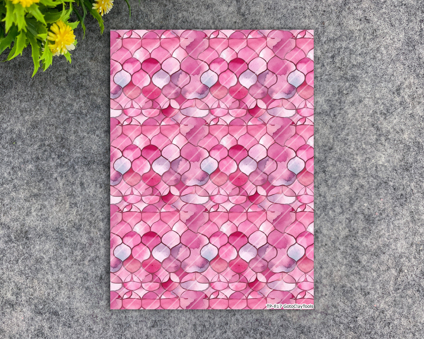 Transfer paper for polymer clay, Watercolor tiles, water soluble transfer paper, polymer clay image transfers, magic transfer paper #817