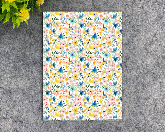 Transfer paper for polymer clay, Watercolor flowers, water soluble transfer paper, polymer clay image transfers, magic transfer paper #846