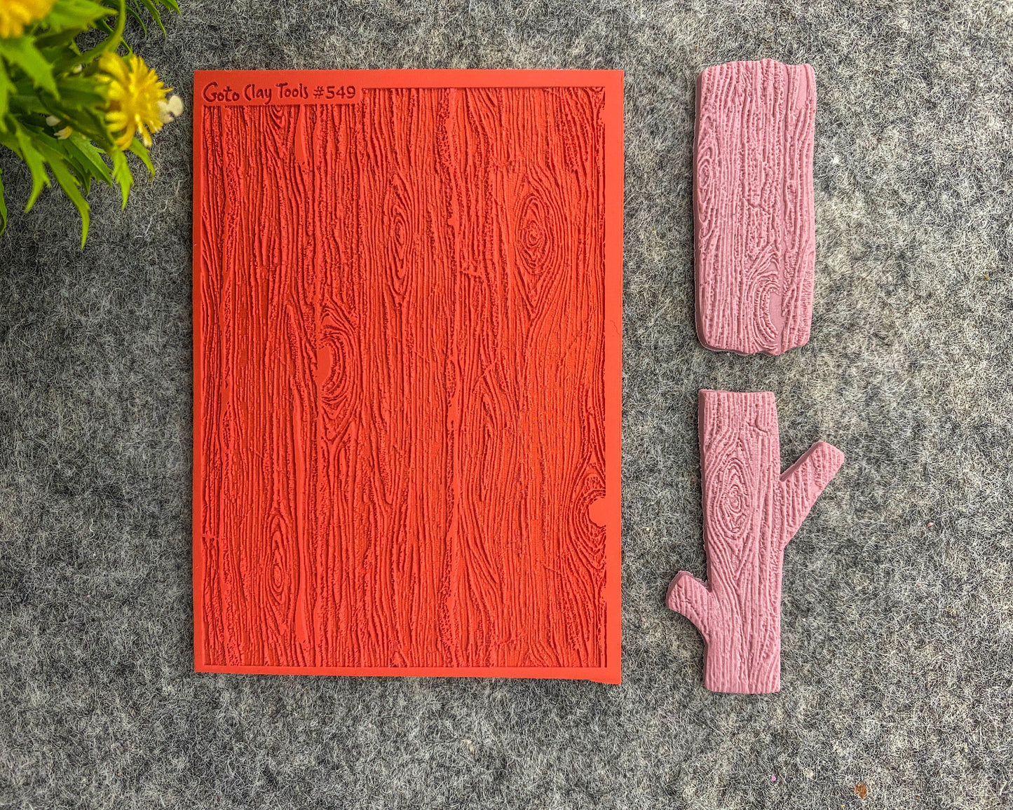 Wood Texture Rubber Mat for Polymer Clay Jewelry (74 mm X 105 mm) #549