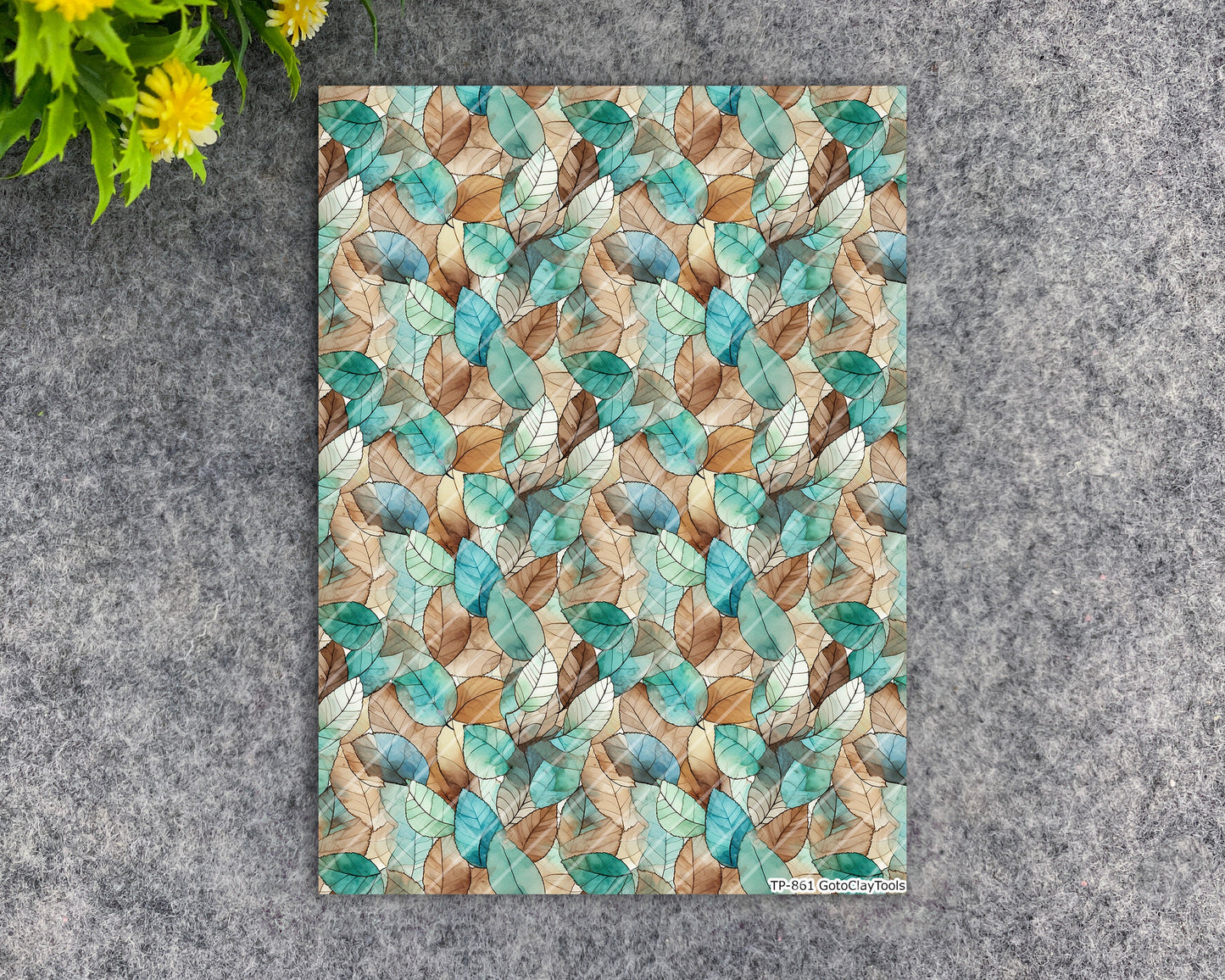 Transfer paper for polymer clay, Watercolor leaves, water soluble transfer paper, polymer clay image transfers, magic transfer paper #861