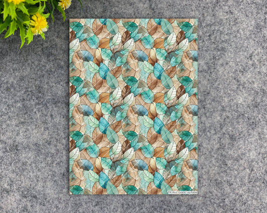Transfer paper for polymer clay, Watercolor leaves, water soluble transfer paper, polymer clay image transfers, magic transfer paper #861