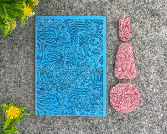 Mushroom Texture mat for polymer clay, Polymer Clay Rubber Texture mat, Texture Tile mats, Rubber Texture Sheet #552