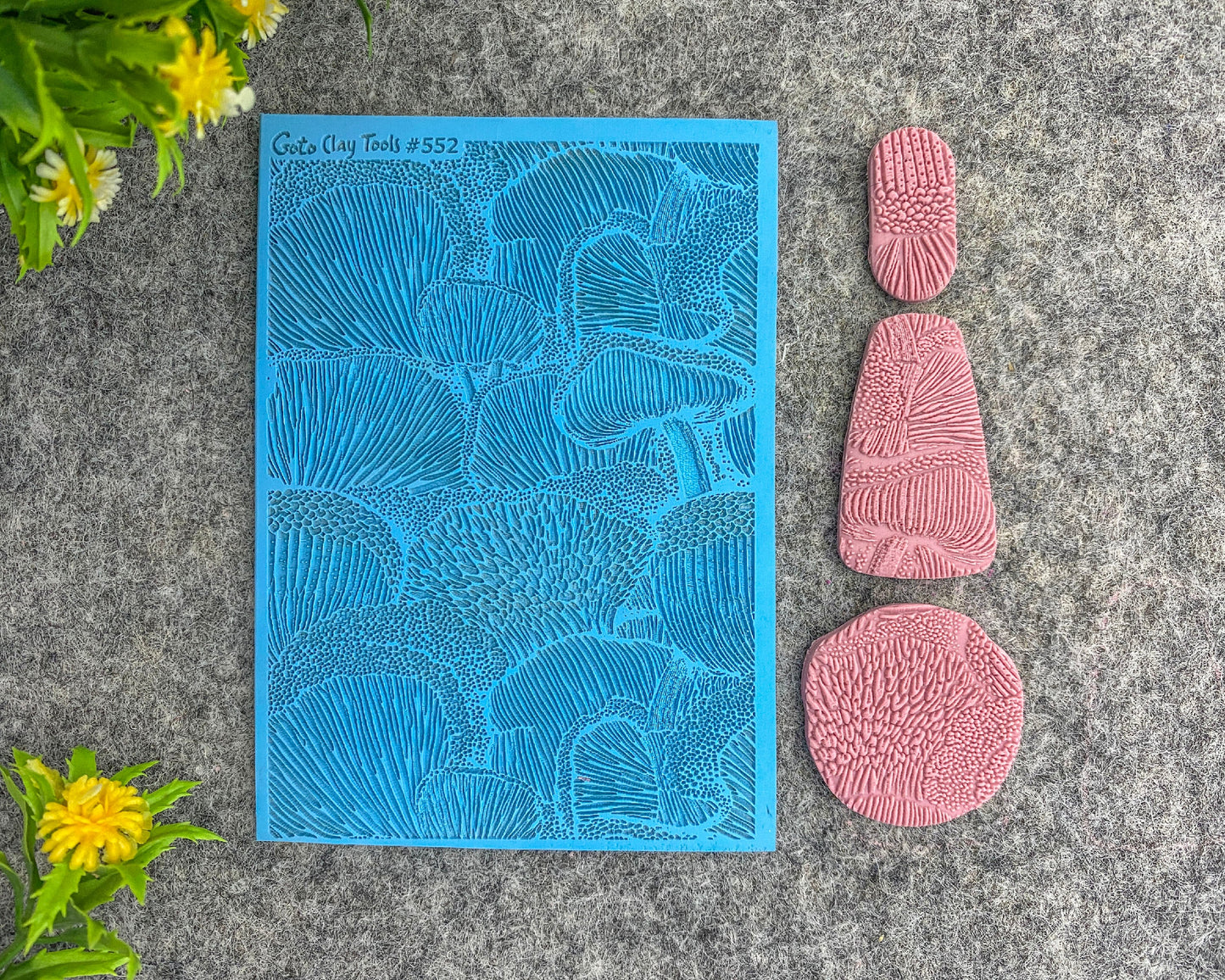 Mushroom Rubber Texture Mat for Polymer Clay Jewelry (#552)