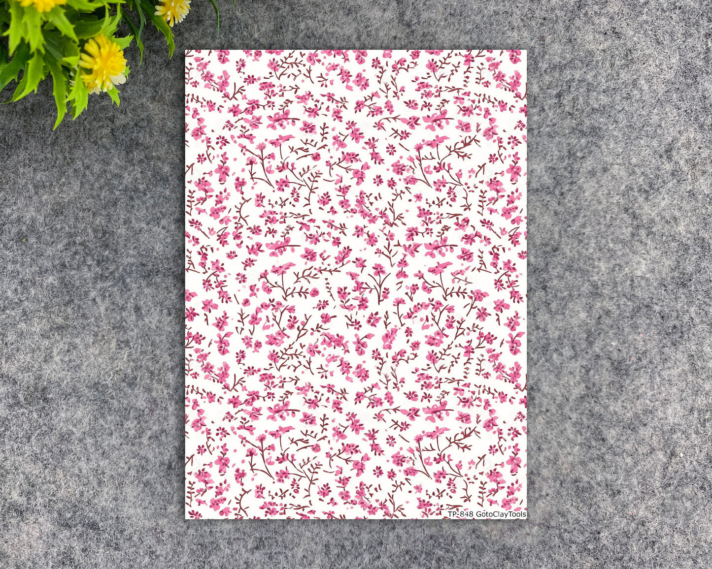 Transfer paper for polymer clay, Small liberty print , water soluble transfer paper, polymer clay image transfers, magic transfer paper #848