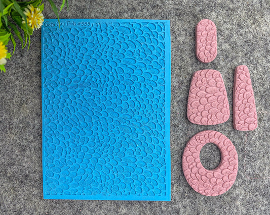 Pebbles Texture mat for polymer clay, Polymer Clay Rubber Texture mat, Texture Tile mats, Rubber Texture Sheet #555