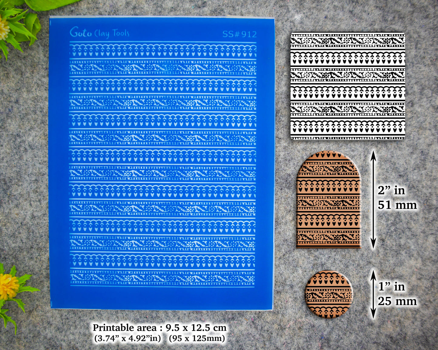 Indian Bagru print Silkscreen for Polymer Clay Earring making, Clay Stencils, Clay Earring Silkscreen, Polymer Clay Supplies SS#912