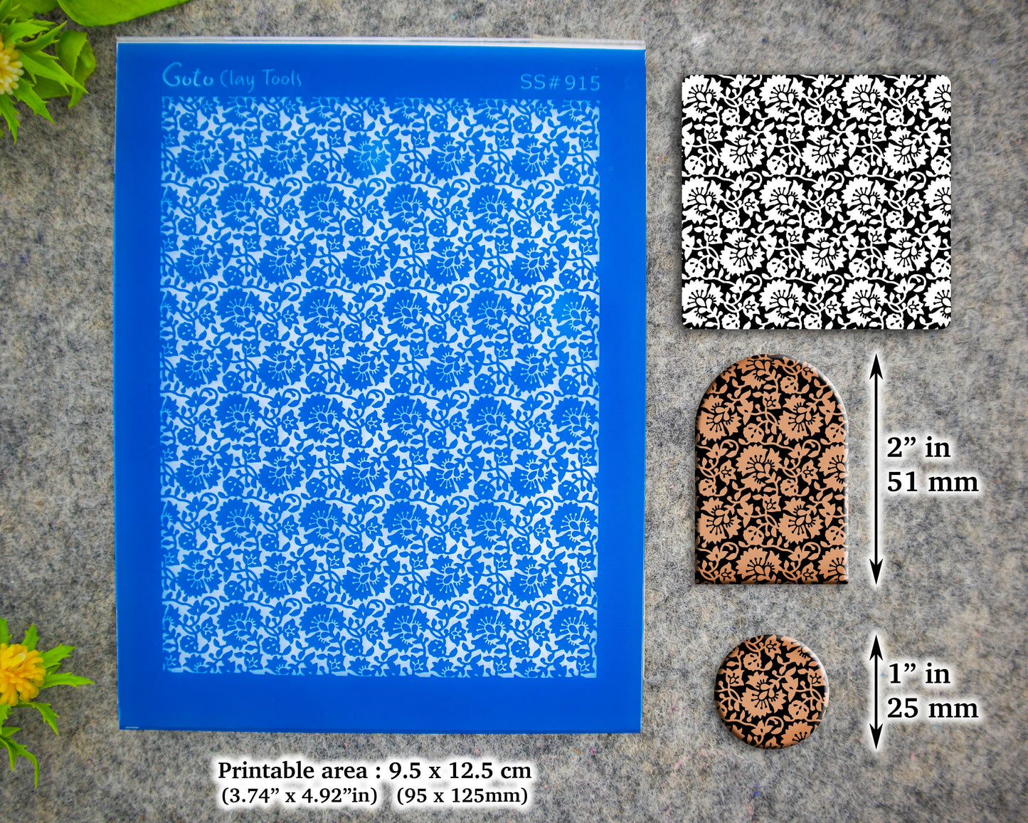 Indian Bagru print Silkscreen for Polymer Clay Earring making, Clay Stencils, Clay Earring Silkscreen, Polymer Clay Supplies SS#915