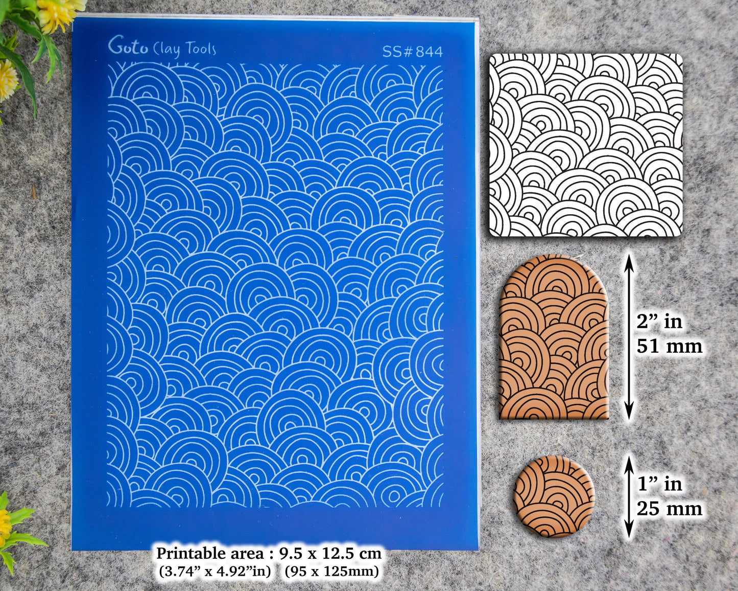 Arch contour Silkscreen for Polymer Clay Earring making, Clay Stencils, Clay Earring Silkscreen, Polymer Clay Supplies SS#844