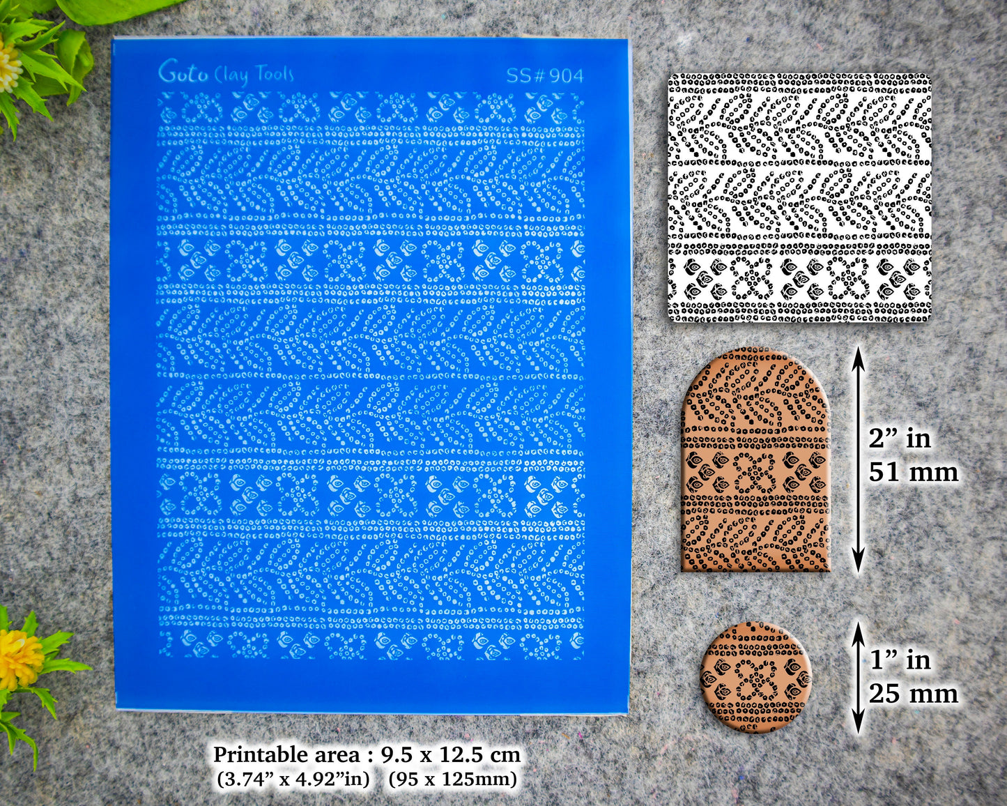 Bandhani Silkscreen for Polymer Clay Earring making, Clay Stencils, Clay Earring Silkscreen, Polymer Clay Supplies SS#904