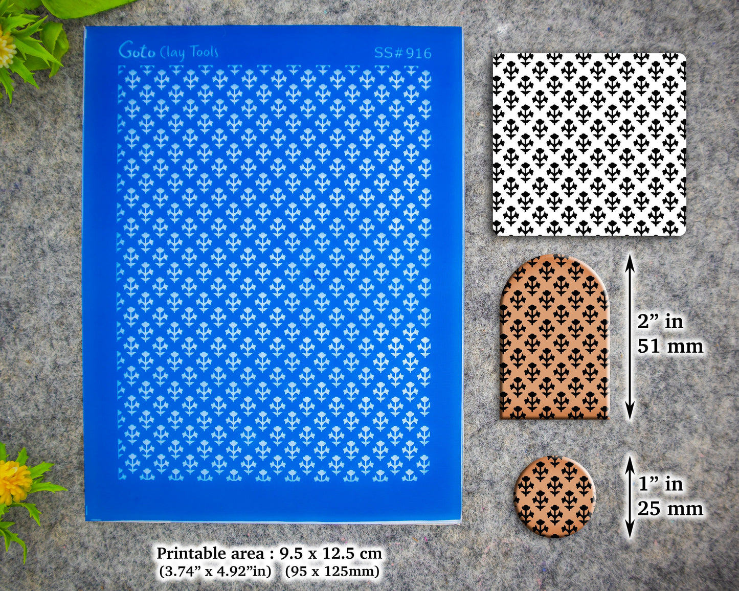 Indian Bagru print Silkscreen for Polymer Clay Earring making, Clay Stencils, Clay Earring Silkscreen, Polymer Clay Supplies SS#916
