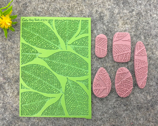 Dry Leaf Texture mat for polymer clay, Polymer Clay Rubber Texture mat, Texture Tile mats, Rubber Texture Sheet #574