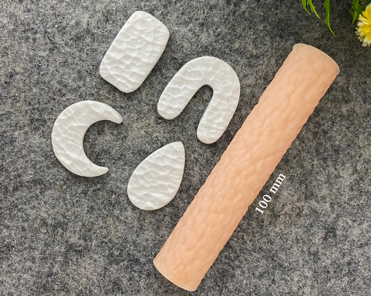 Beaten Clay Texture Roller, Polymer Clay Texture Roller, Resin Hand Roller for Polymer Clay, Polymer Clay Tools, Hammered metal #102