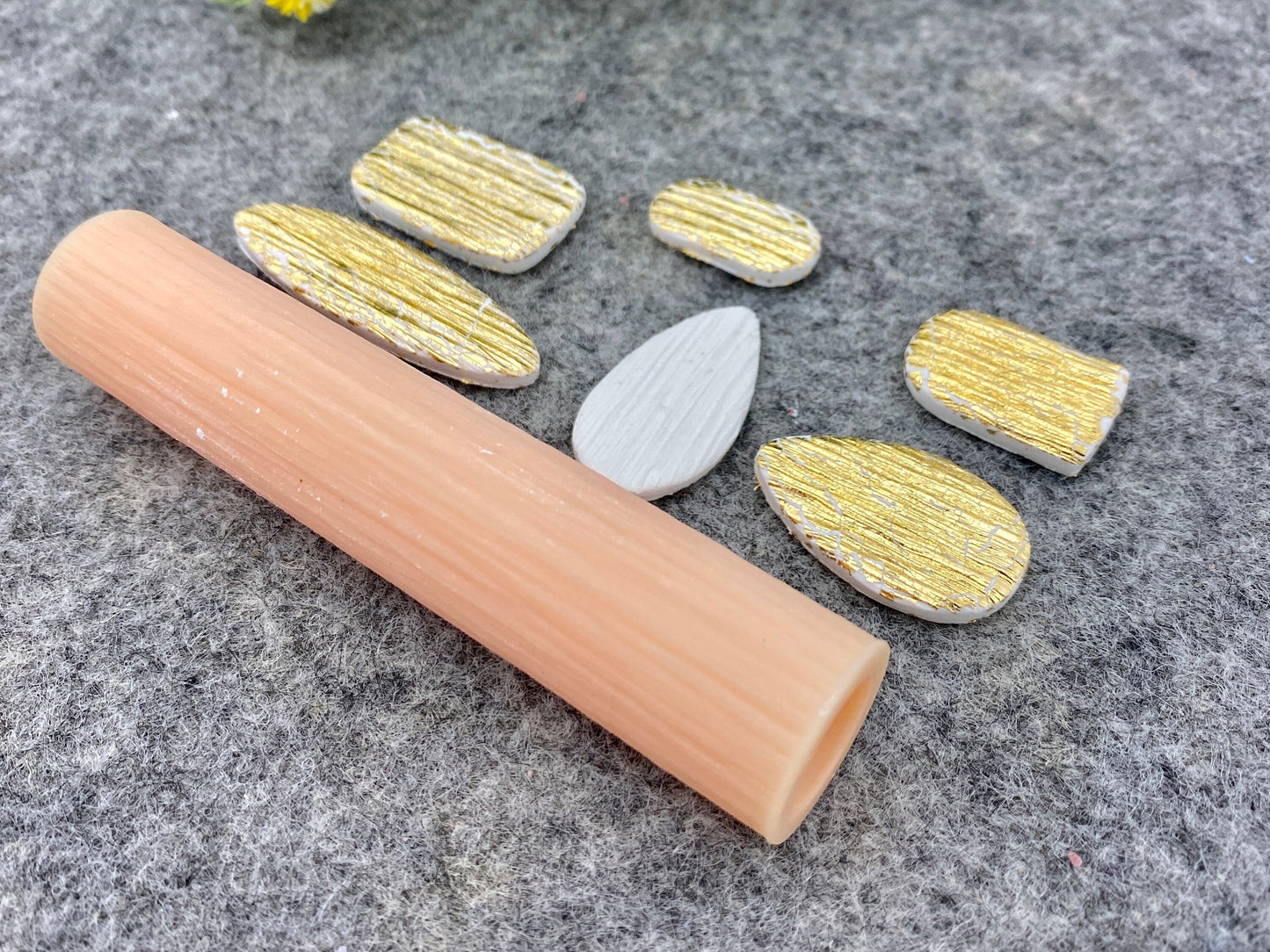 Brushed Metal Texture Roller, Polymer Clay Texture Roller, Resin Hand Roller for Polymer Clay, Polymer Clay Tools #101