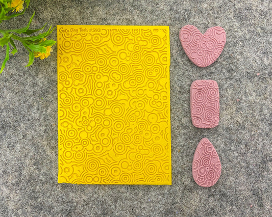 Contours Texture mat for polymer clay, Polymer Clay Rubber Texture mat, Texture Tile mats, Rubber Texture Sheet #593