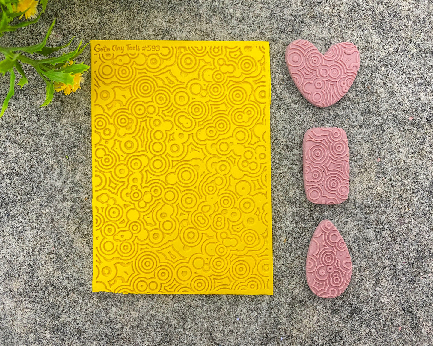 Polymer Clay Texture Mat: Rubber Impression Sheet #593