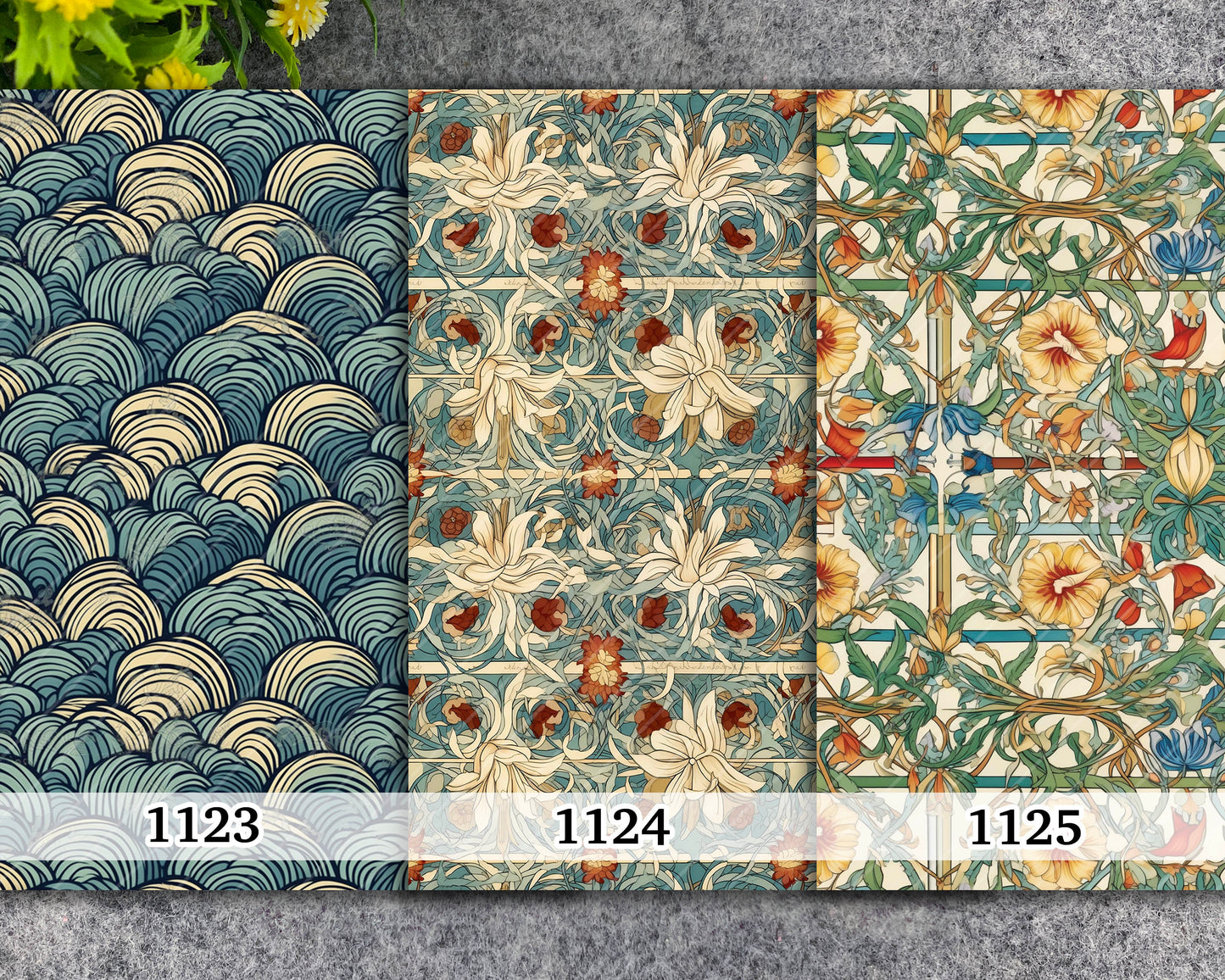 Water soluble Transfer paper for polymer clay, vintage ornamental pattern, polymer clay image transfers, magic transfer paper