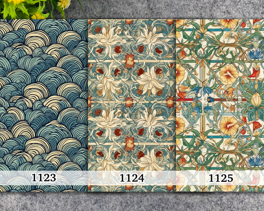 Water soluble Transfer paper for polymer clay, vintage ornamental pattern, polymer clay image transfers, magic transfer paper