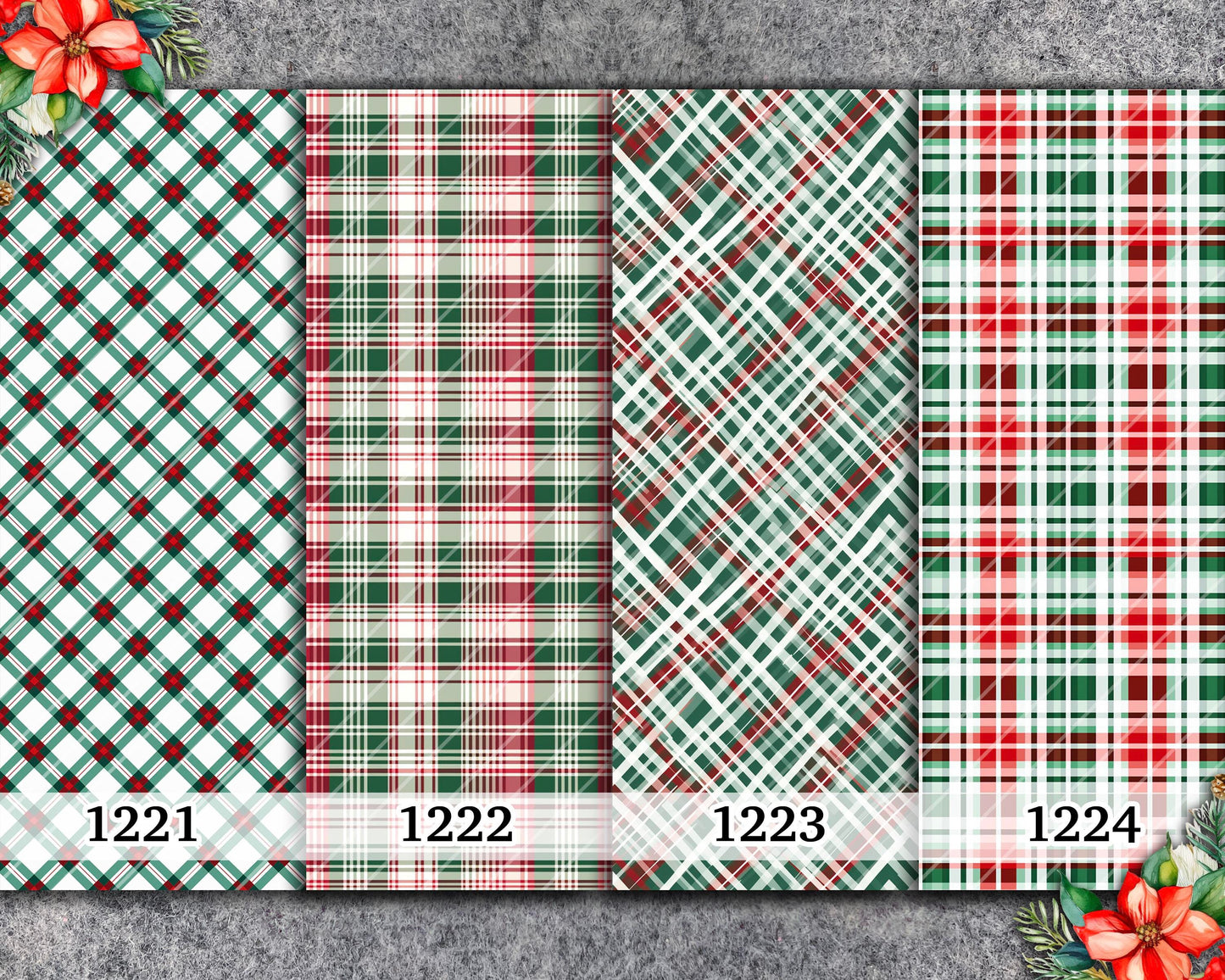 Water soluble Transfer paper for polymer clay, Christmas Plaid, polymer clay image transfers, magic transfer paper
