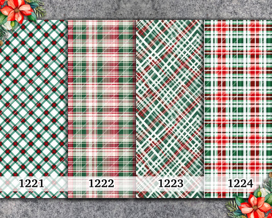 Water soluble Transfer paper for polymer clay, Christmas Plaid, polymer clay image transfers, magic transfer paper
