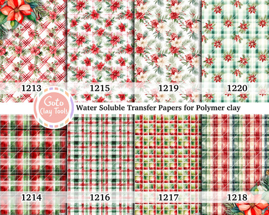 Water soluble Transfer paper for polymer clay, Plaid patterns, polymer clay image transfers, magic transfer paper