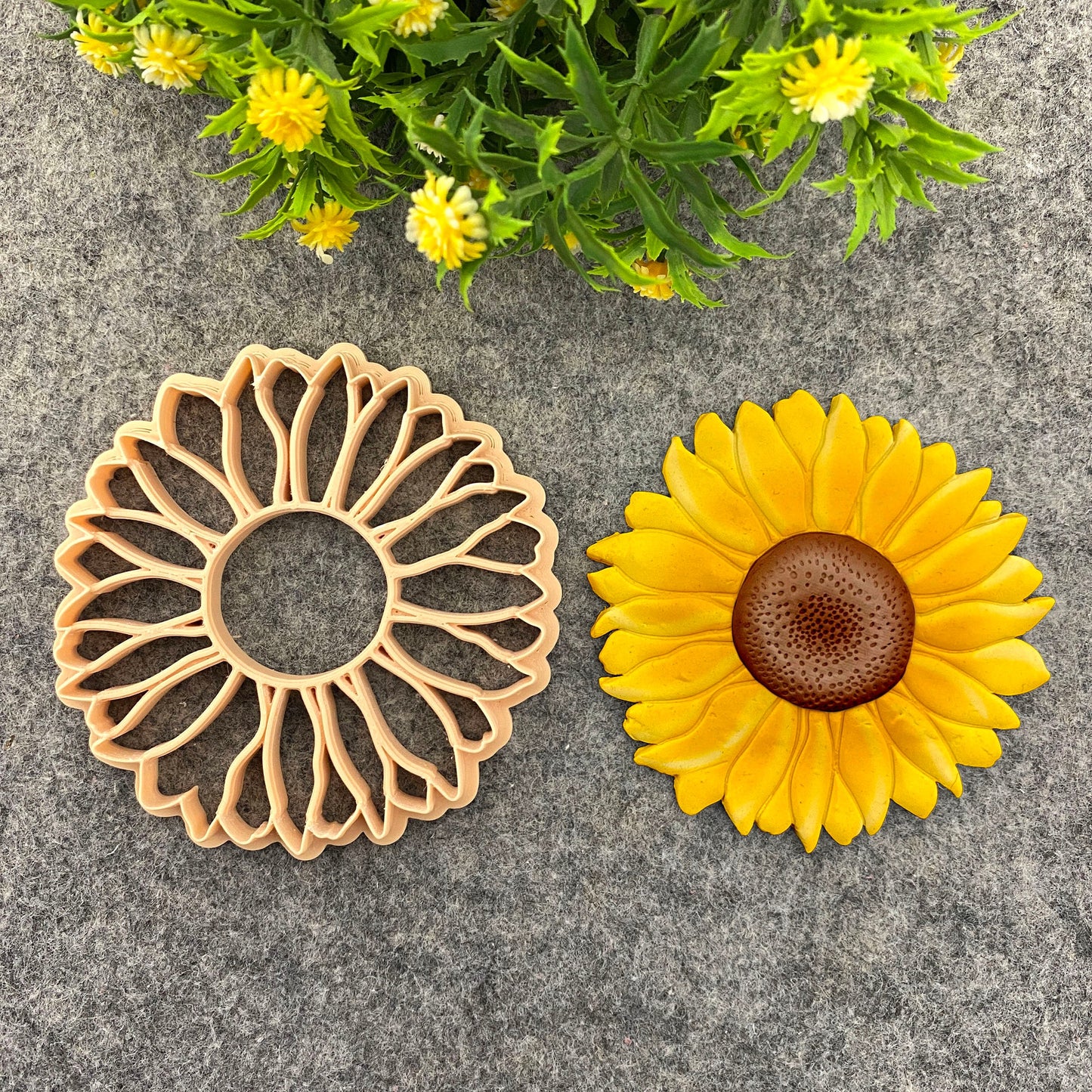 Sunflower Trinket dish cutter, Ring Dish Clay Cutter, Trinket Dish Clay Cutter for Polymer Clay#679