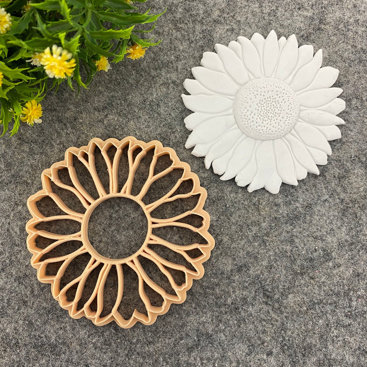 Sunflower Trinket dish cutter, Ring Dish Clay Cutter, Trinket Dish Clay Cutter for Polymer Clay#679