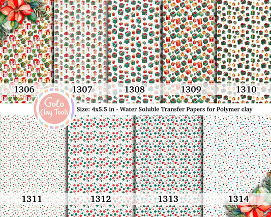 Water soluble Transfer paper for polymer clay, Christmas Gifts, polymer clay image transfers, Clay Transfer sheets