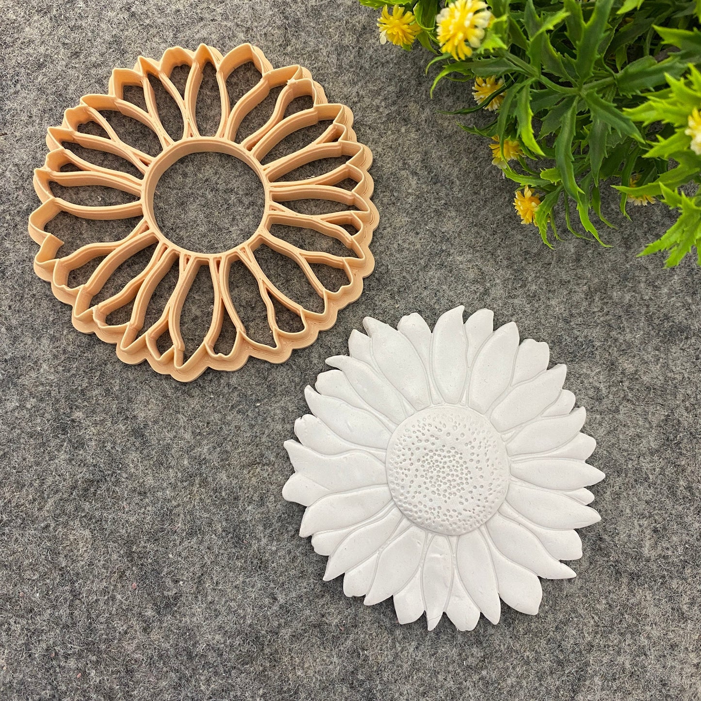 Sunflower Trinket dish cutter, Ring Dish Clay Cutter, Trinket Dish Clay Cutter for Polymer Clay#679