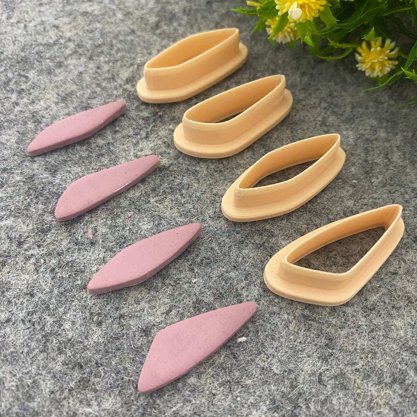Organic shape dangle clay cutter, earring polymer clay cutter, long dangle jewellery cutter, Organic cutter Polymer clay tools #664