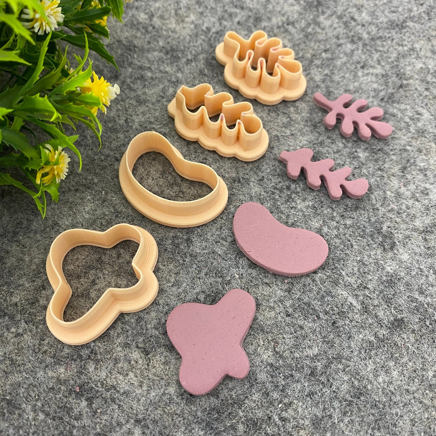 Organic shape dangle clay cutter, earring polymer clay cutter, long dangle jewellery cutter, Organic cutter Polymer clay tools #669