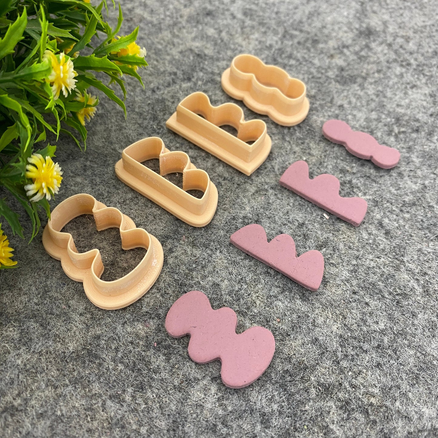 Organic cloud clay cutter, earring polymer clay cutter, cloud dangle jewellery cutter, Organic cutter Polymer clay tools #658