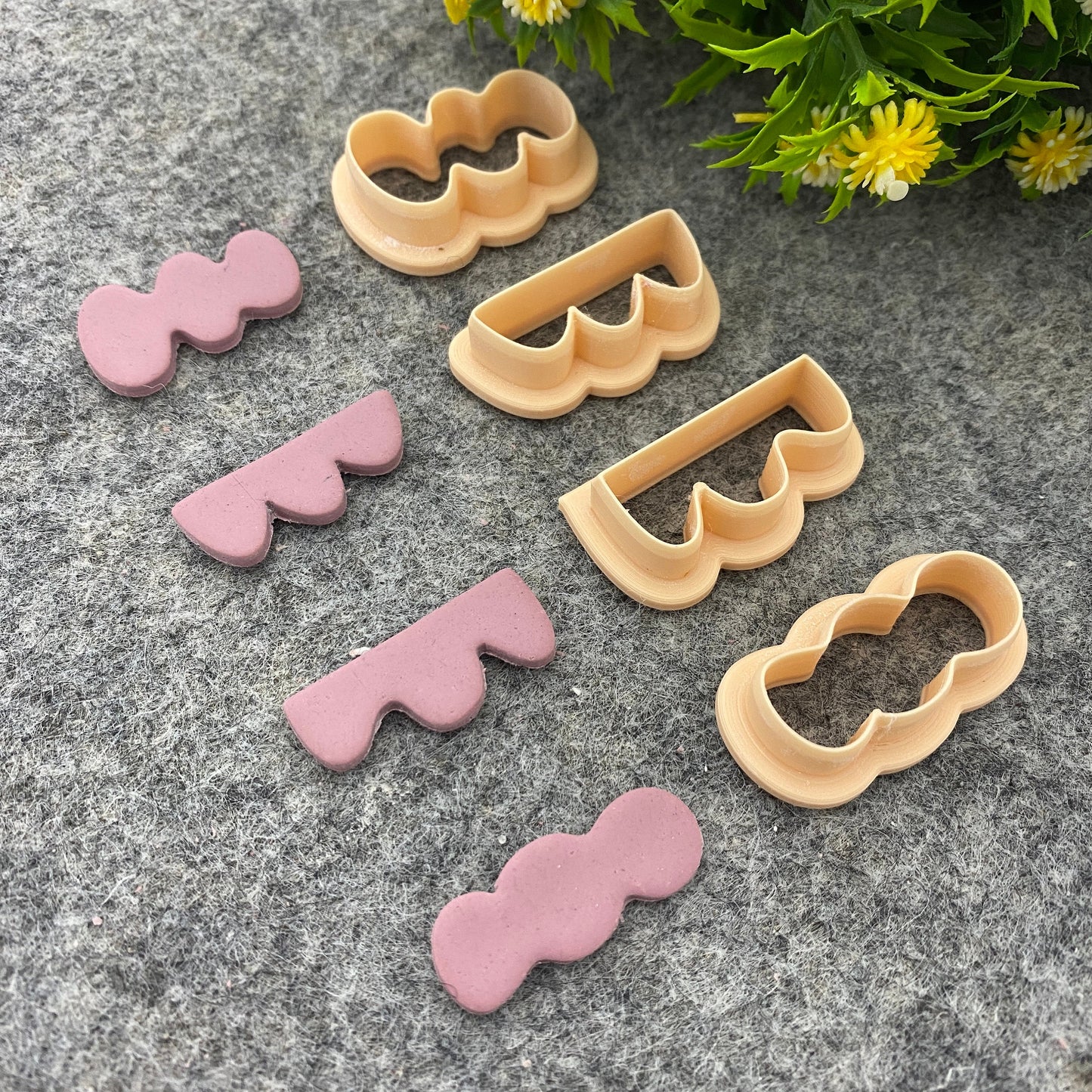 Organic cloud clay cutter, earring polymer clay cutter, cloud dangle jewellery cutter, Organic cutter Polymer clay tools #658