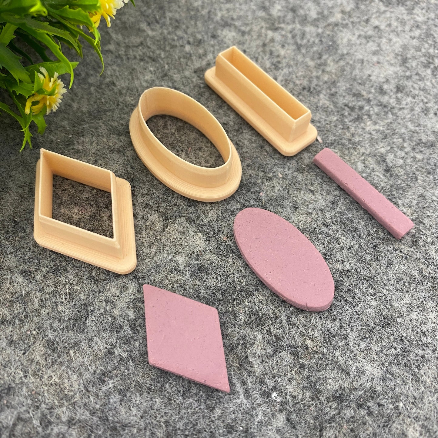 Diamond clay cutter, earring polymer clay cutter, Oval shape, Thin Rectangle jewellery cutter, Organic cutter Polymer clay tools #666