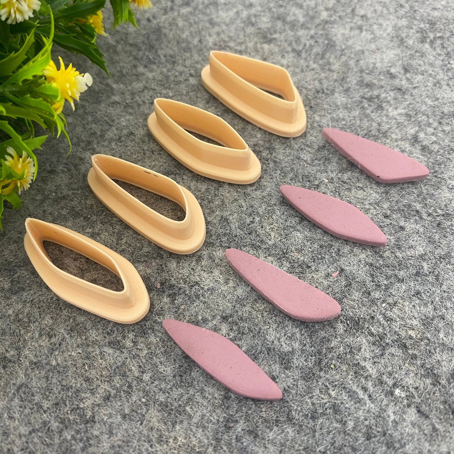 Organic shape dangle clay cutter, earring polymer clay cutter, long dangle jewellery cutter, Organic cutter Polymer clay tools #664