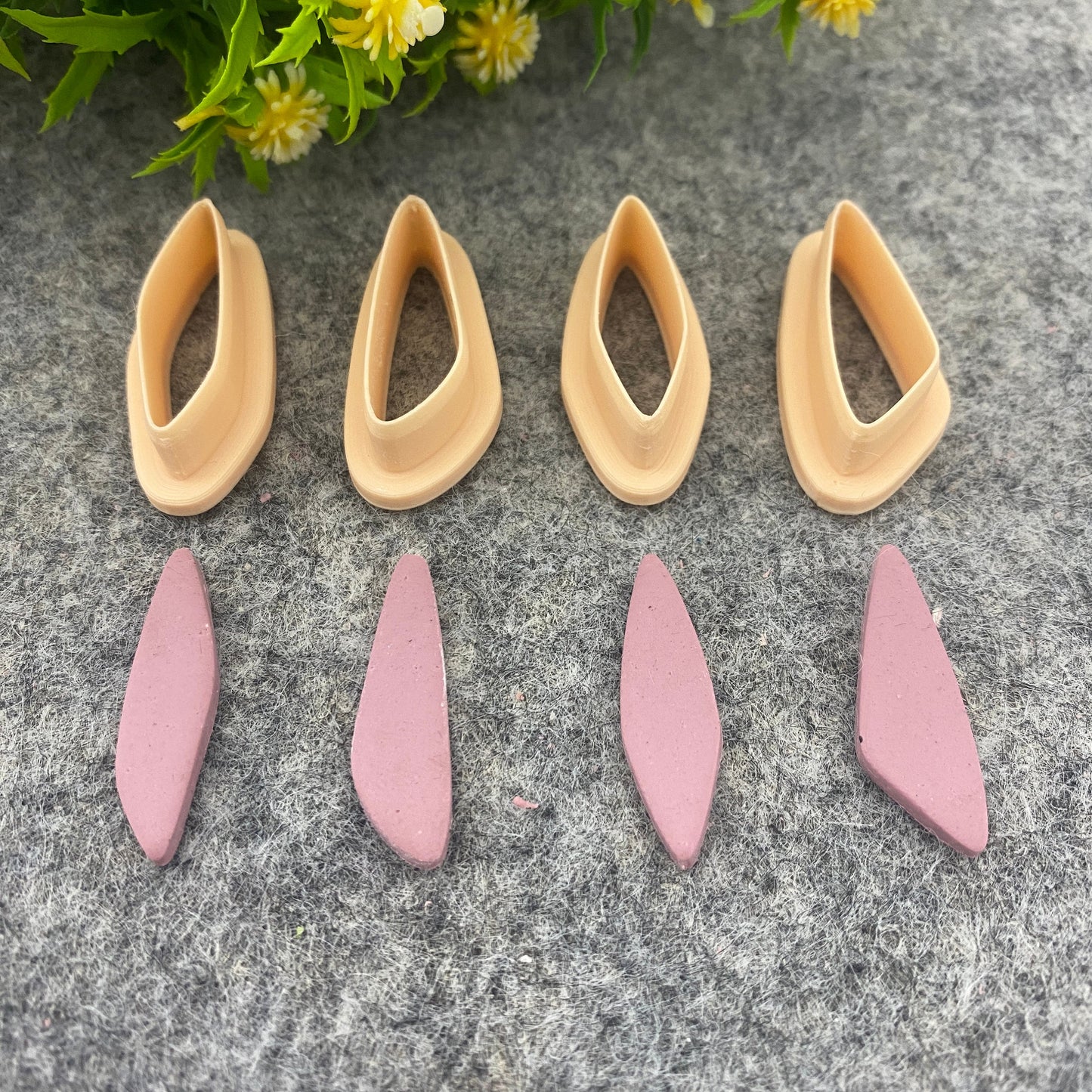 Organic shape dangle clay cutter, earring polymer clay cutter, long dangle jewellery cutter, Organic cutter Polymer clay tools #664