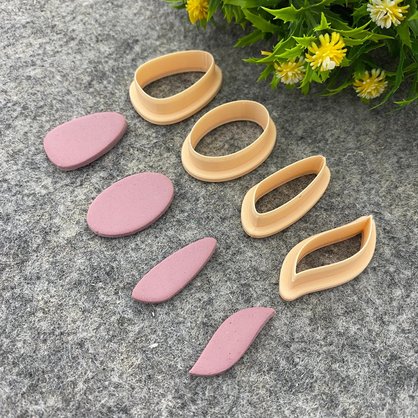 Organic shape clay cutter, earring polymer clay cutter, Drop shape, Oval dangle jewellery cutter, Organic cutter Polymer clay tools #661