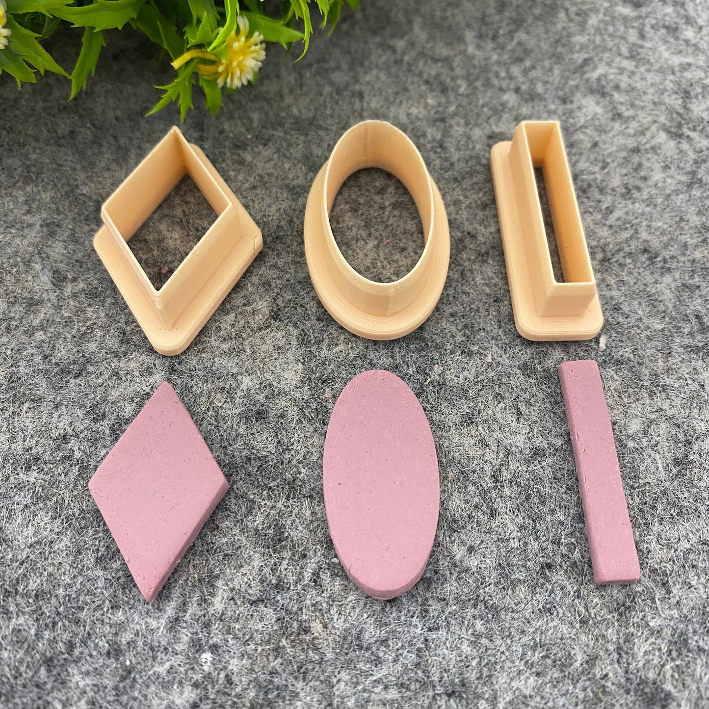 Diamond clay cutter, earring polymer clay cutter, Oval shape, Thin Rectangle jewellery cutter, Organic cutter Polymer clay tools #666