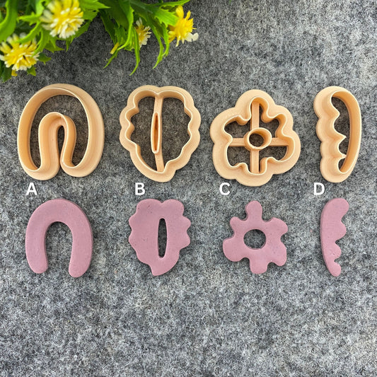 Organic Arch clay cutter, earring polymer clay cutter, Leaf shape, Flower jewellery cutter, Organic cutter Polymer clay tools #667
