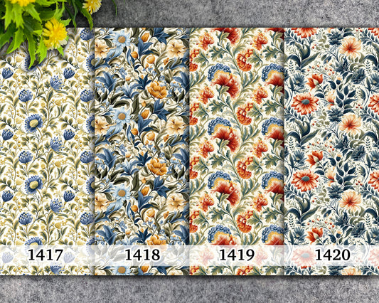 Water soluble Transfer paper for polymer clay, Vintage floral pattern, polymer clay image transfers, magic transfer paper