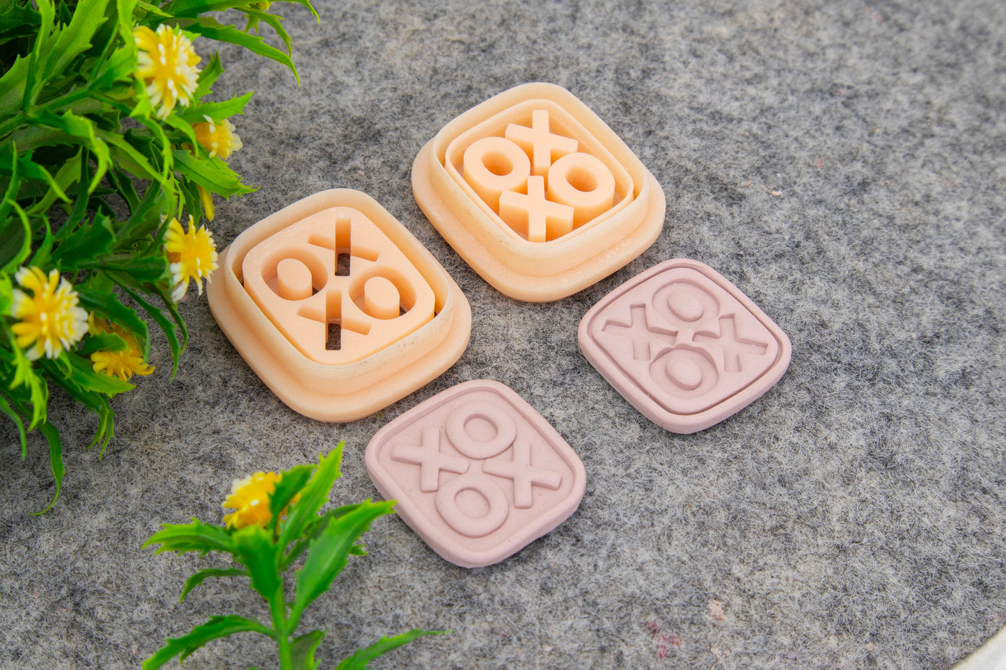Valentine XOXO embossed clay cutter, polymer clay cutter for earring making #699