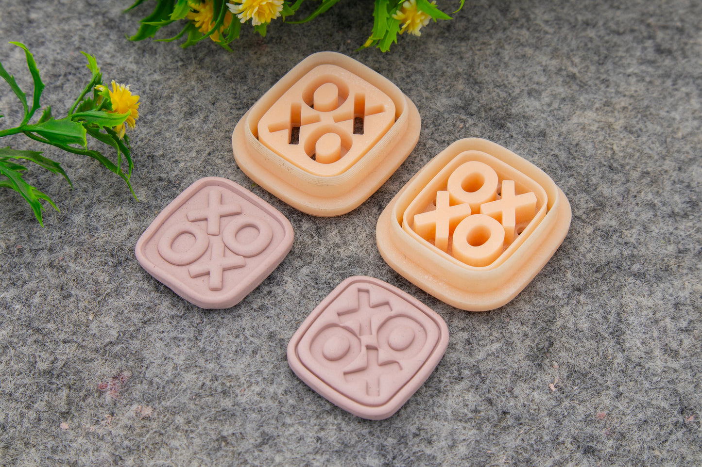 Valentine XOXO embossed clay cutter, polymer clay cutter for earring making #699