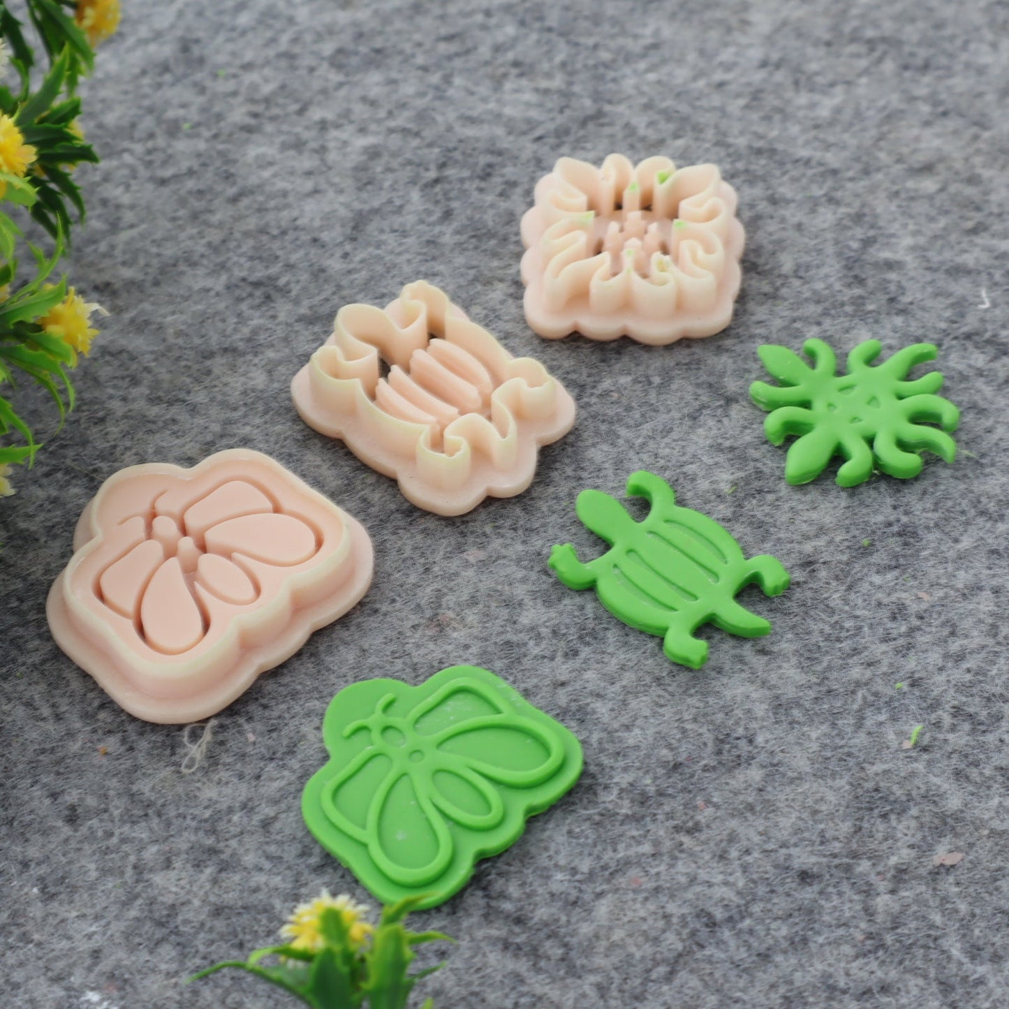 Adinkra symbol clay cutter, earring polymer clay cutter, Fafanto symbol cutter, Denkyem symbol cutter Polymer clay tools #710-set-4