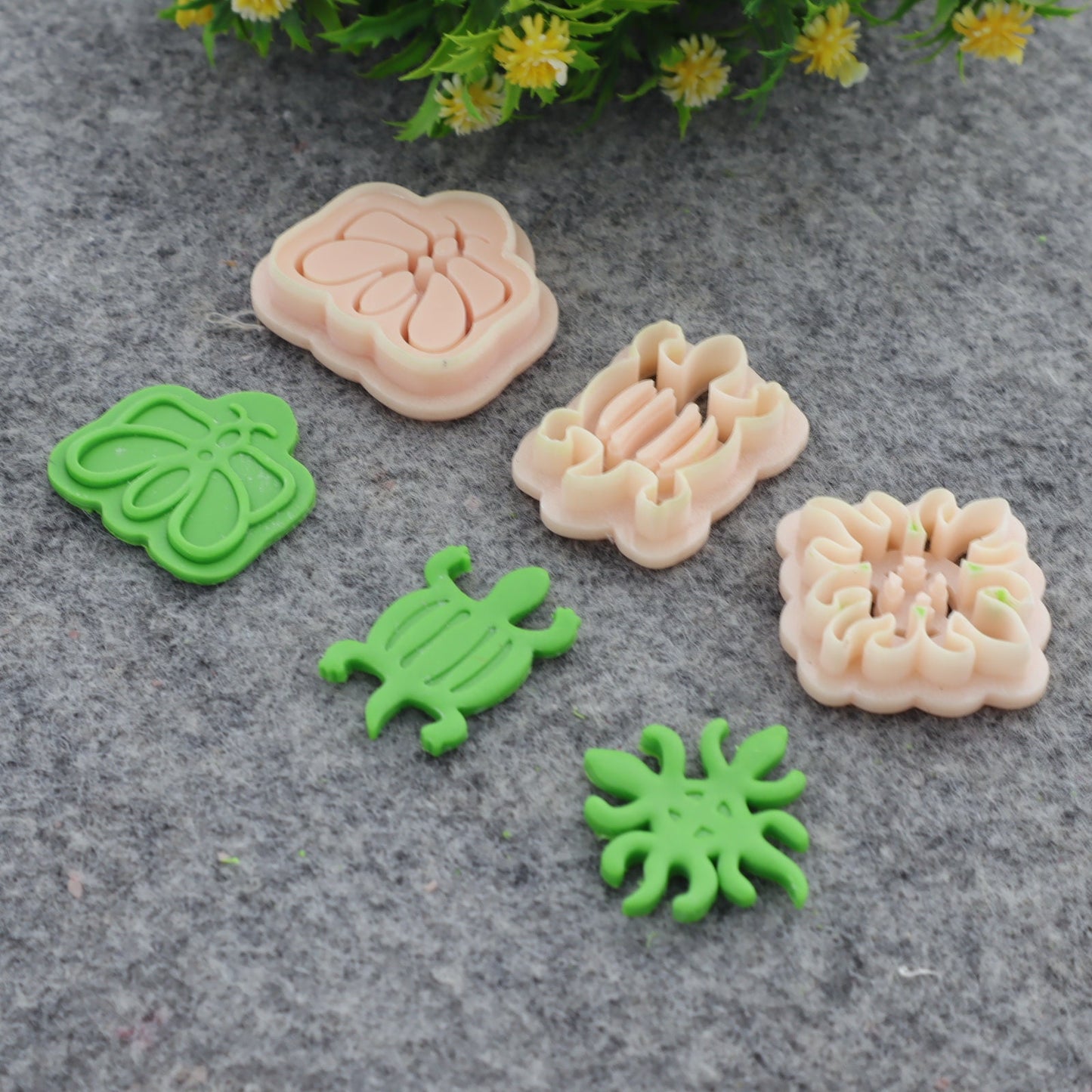 Adinkra symbol clay cutter, earring polymer clay cutter, Fafanto symbol cutter, Denkyem symbol cutter Polymer clay tools #710-set-4