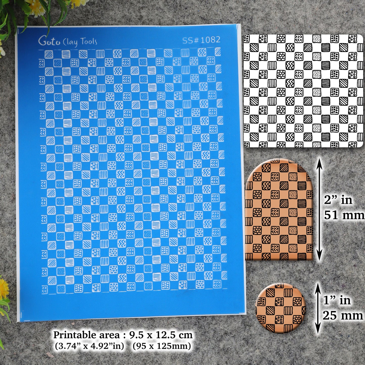African pattern Silkscreen for Polymer Clay Earring making, Clay Stencils, Clay Earring Silkscreen, Polymer Clay Supplies SS#1082