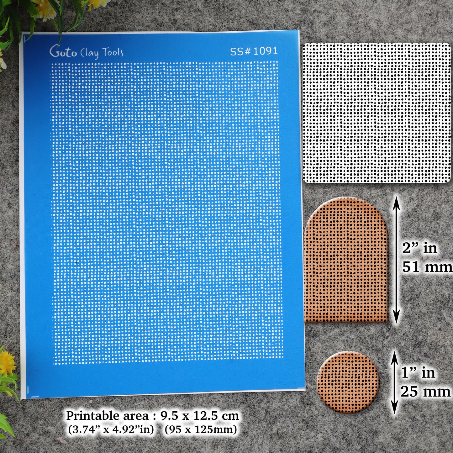 Abstract dots pattern Silkscreen for Polymer Clay Earring making, Clay Stencils, Clay Earring Silkscreen, Polymer Clay Supplies SS#1091