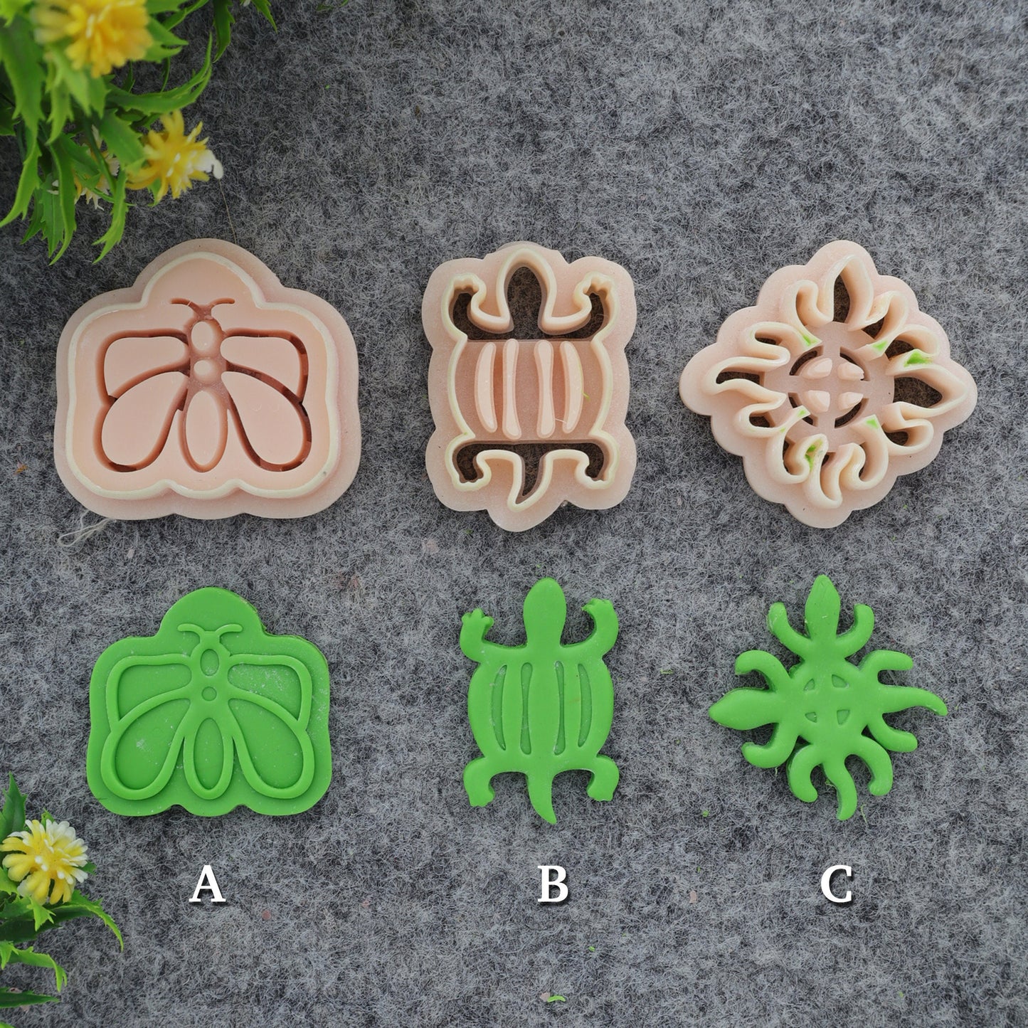 Adinkra symbol clay cutter, earring polymer clay cutter, Fafanto symbol cutter, Denkyem symbol cutter Polymer clay tools #710-set-4