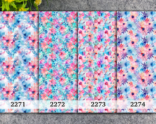 Water soluble Transfer paper for polymer clay, Watercolor floral pattern, polymer clay image transfers, magic transfer paper