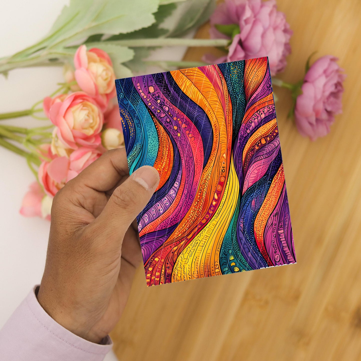 Colorful Zentangle Transfer Paper for Polymer Clay (4x5.5 inches)