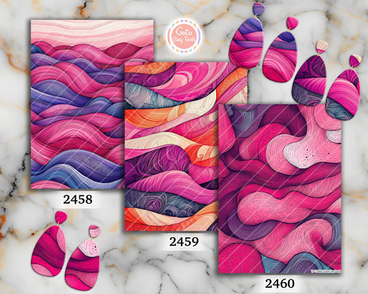 Transfer paper for polymer clay, Pink Zentangle,water soluble transfer paper, Clay Transfers, Clay Transfer sheets, transfer paper for clay